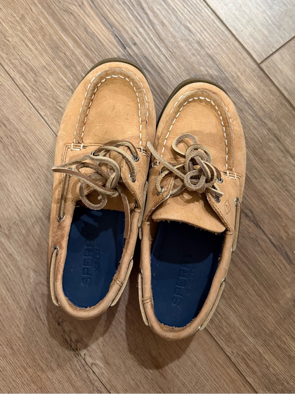 Sperry Topsider Kids Boys Tan Boat Shoes Classic Deck Shoes 13M